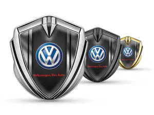 VW Badge Marca Auto Disegno Lussuoso Dettaglio Lega